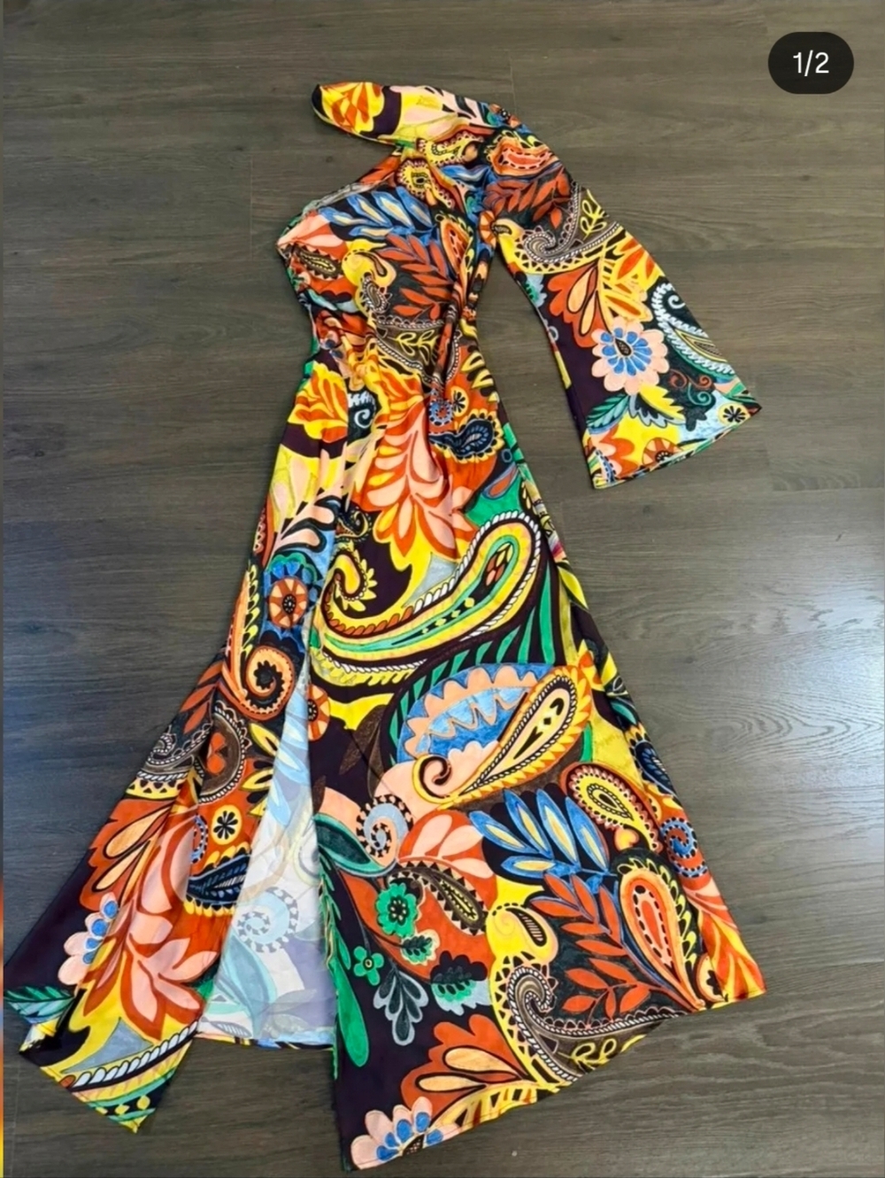 Zara Vibrant Multi-Color Paisley Wrap Dress - Women